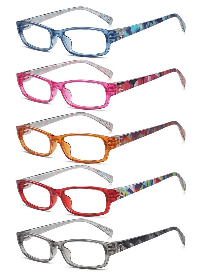 Eyekepper - 5Packs Metalless Design Reading Glasses For Women Screwless Spring Hinges Ladies Readers +2.5 - Image 1