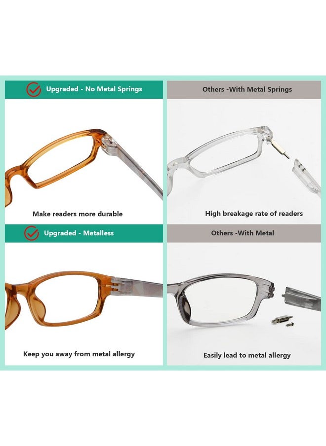 Eyekepper - 5Packs Metalless Design Reading Glasses For Women Screwless Spring Hinges Ladies Readers +2.5 - Image 1