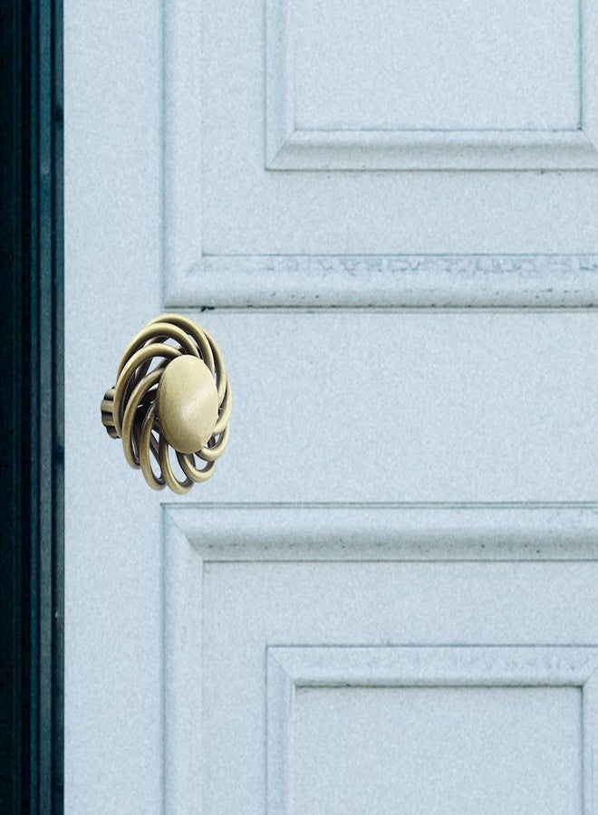 TTZEZE 6 Pack Cabinet Knobs, Birdcage Nest Twist Handle Pull Cupboard Dresser Drawer Closet Wardrobe Bookcase Hardware for Kitchen Bathroom Bedroom with Screws (Single Hole 35mm/1.38", Bronze) - Image 5