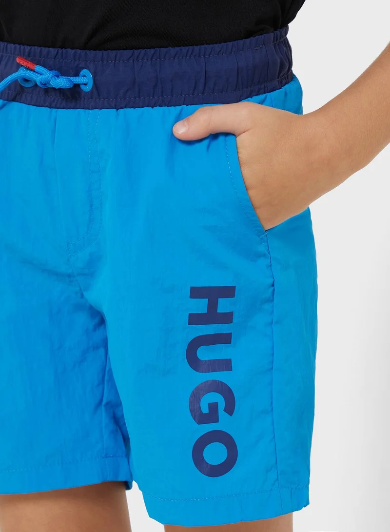 HUGO Kids Logo Swim Shorts
