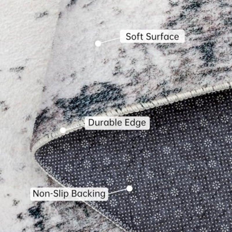 Rugs for Living Room Soft Modern Carpet Non-Slip Bedroom Rug Large Short Pile Area Rugs Home Decor Grey-Multi, 200 x 250 cm - Image 3