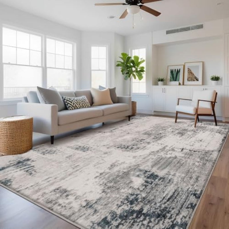 Rugs for Living Room Soft Modern Carpet Non-Slip Bedroom Rug Large Short Pile Area Rugs Home Decor Grey-Multi, 200 x 250 cm - Image 2