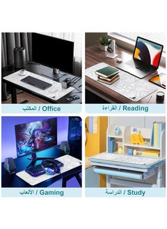 روك بو لوحة ماوس كمبيوتر محمول للألعاب، لوحة ماوس ألعاب طبوغرافية، وسادات مكتب كبيرة، لوحة مفاتيح كمبيوتر، غير قابلة للانزلاق، 800 * 300 * 3 مم، حصيرة طاولة مطاطية سميكة، وسادات ماوس  - Image 2