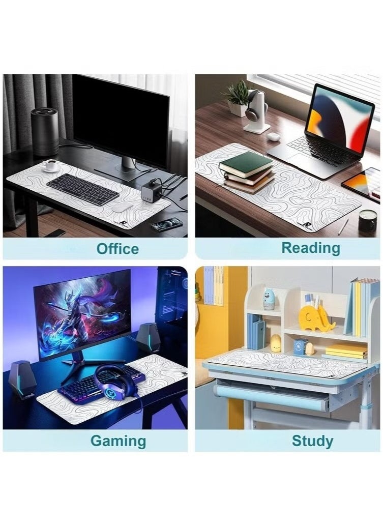 Rock Pow - Gaming Laptop Mouse Pad Gaming Mouse Pad Big Desk Pads PC Keyboard Non-Slip 800 * 300 * 3mm Thicker Supper Rubber Table Mat Mouse Pads Edges Design for mouse and keyboard,gaming home and working office - Image 1