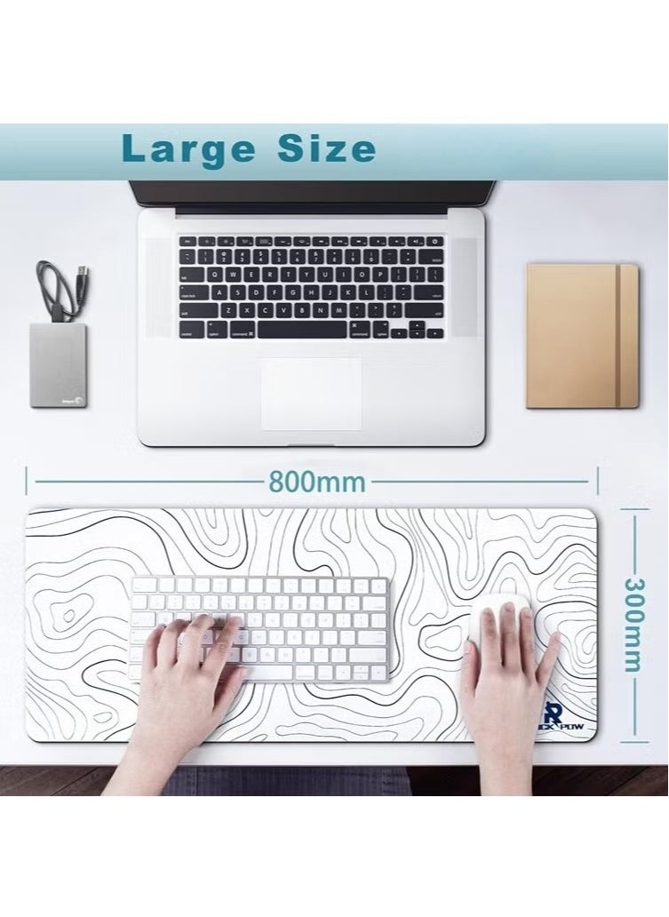 Rock Pow - Gaming Laptop Mouse Pad Gaming Mouse Pad Big Desk Pads PC Keyboard Non-Slip 800 * 300 * 3mm Thicker Supper Rubber Table Mat Mouse Pads Edges Design for mouse and keyboard,gaming home and working office - Image 1