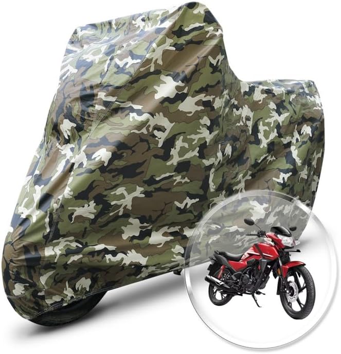 Neodrift غطاء دراجة نارية 'JungleMax' من نيودريفت لـ Honda SP 125 (حماية للدراجة النارية في جميع الأحوال الجوية، مقاومة للماء والأشعة فوق البنفسجية، مقاومة للغبار والرياح). خيارات شراء مرنة - Image 1