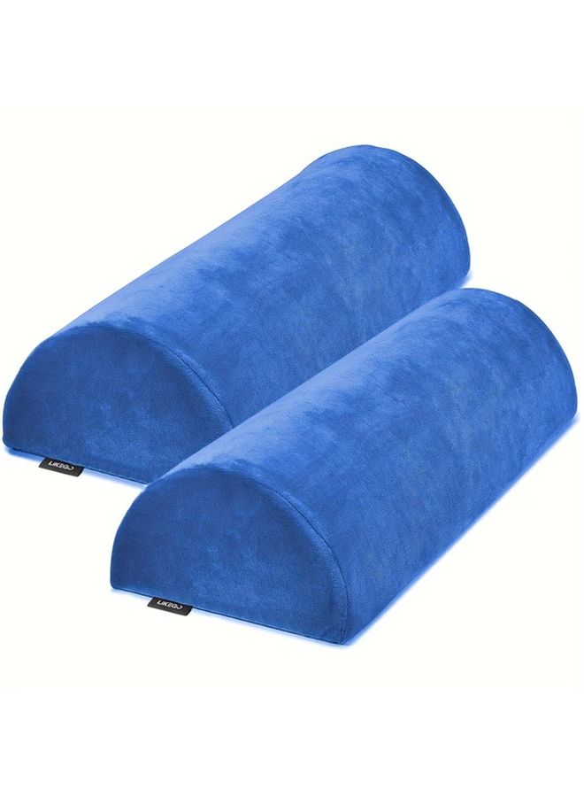 Blue Half Moon Pillow Cushion Support for Side Sleepers Pregnancy 1 Pack - Image 2