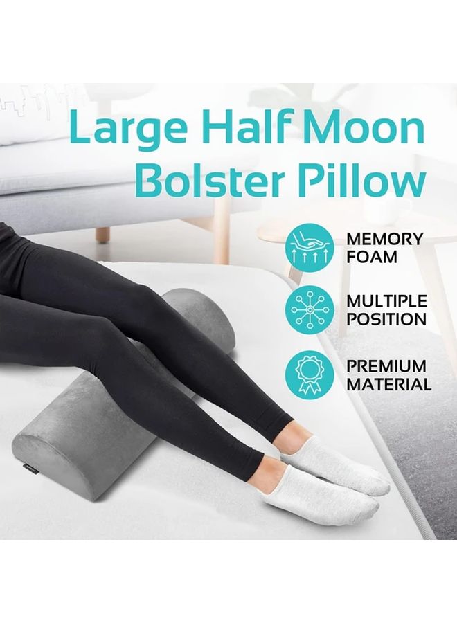 Blue Half Moon Pillow Cushion Support for Side Sleepers Pregnancy 1 Pack - Image 5
