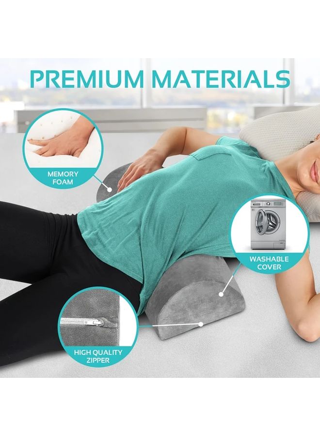 Blue Half Moon Pillow Cushion Support for Side Sleepers Pregnancy 1 Pack - Image 4