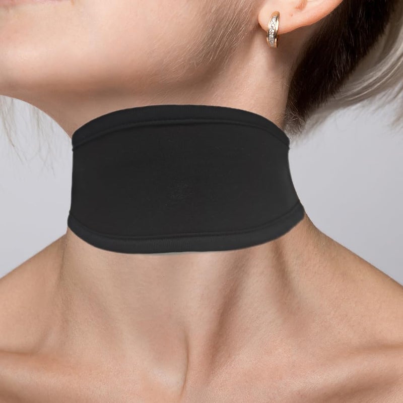 BODHIS 2 Pcs Trach Covers for Tracheostomy Tube Holder Adjustable Tracheostomy Supplies Dust Proof Shield Neck Trach Cover Band Reusable Tracheostomy Care Kits for Men and Women Black Beige - Image 5