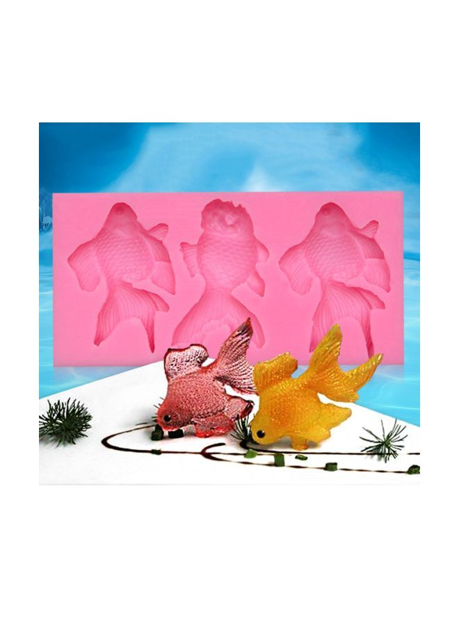 NIBEMINENT Goldfish Shaped Silicone Mould Pink 160x84x15centimeter  - Image 2