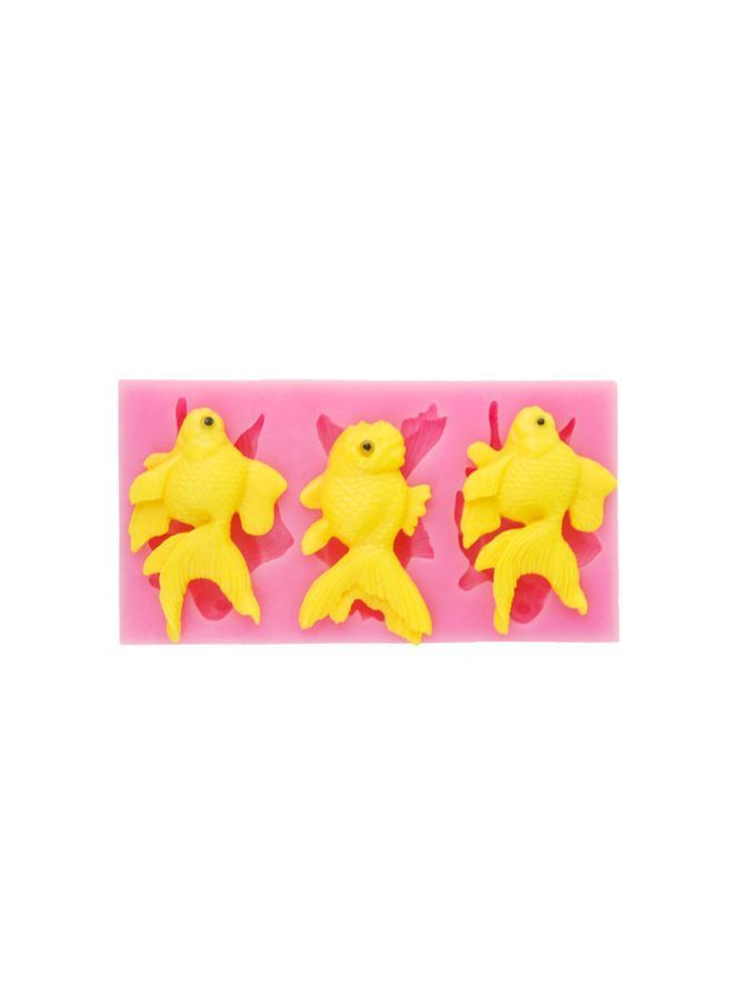 NIBEMINENT Goldfish Shaped Silicone Mould Pink 160x84x15centimeter  - Image 3