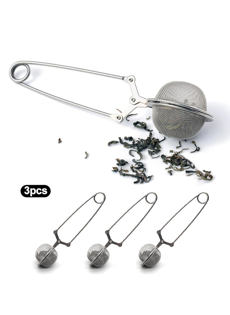 Oasisgalore 3 Pcs Stainless Steel Tea Strainers with Handle, Portable Tea Filters for Loose Tea  - Image 2