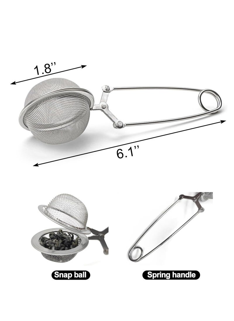 Oasisgalore 3 Pcs Stainless Steel Tea Strainers with Handle, Portable Tea Filters for Loose Tea  - Image 4