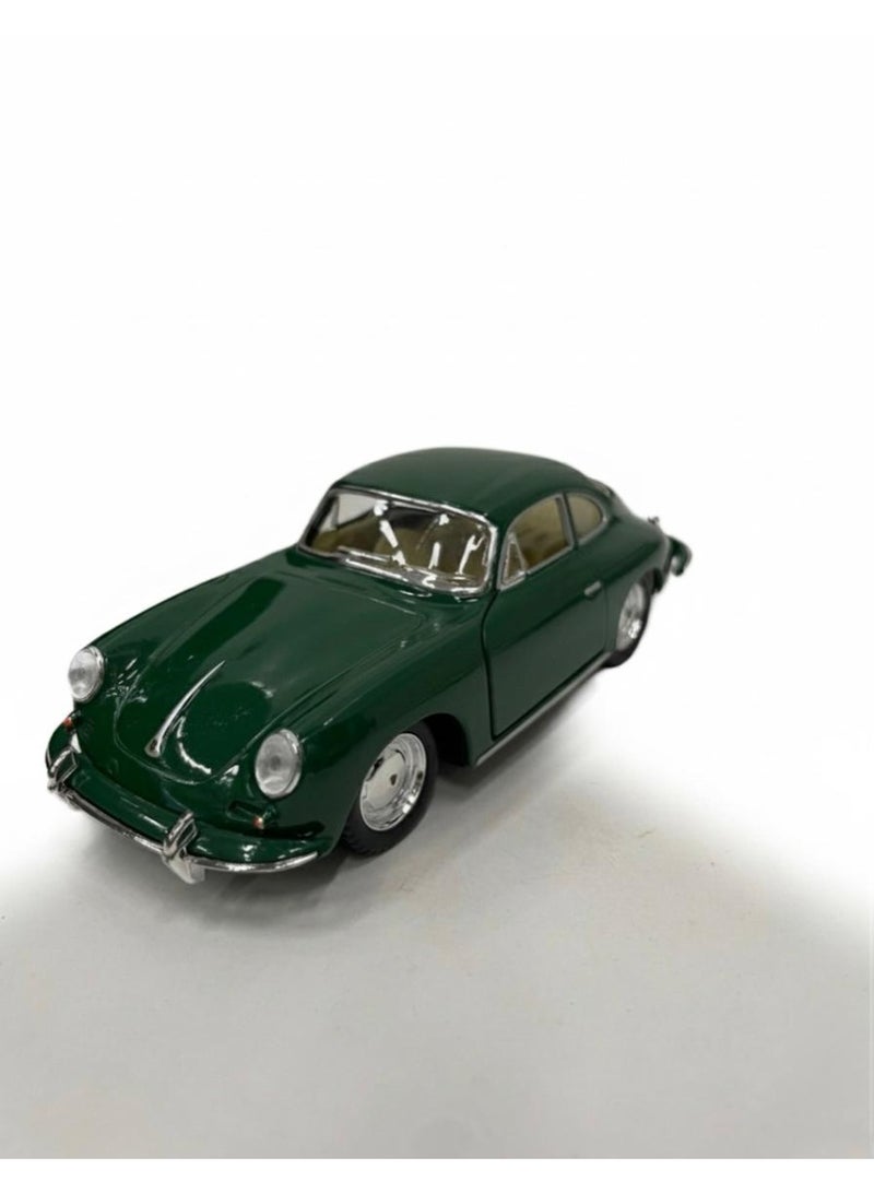 كين سمارت سيارة بورش 356 بي كاريرا 2 بمقياس 1:32 - نموذج مصبوب من المعدن مع آلية سحب للخلف وأبواب قابلة للفتح - أخضر - Image 2