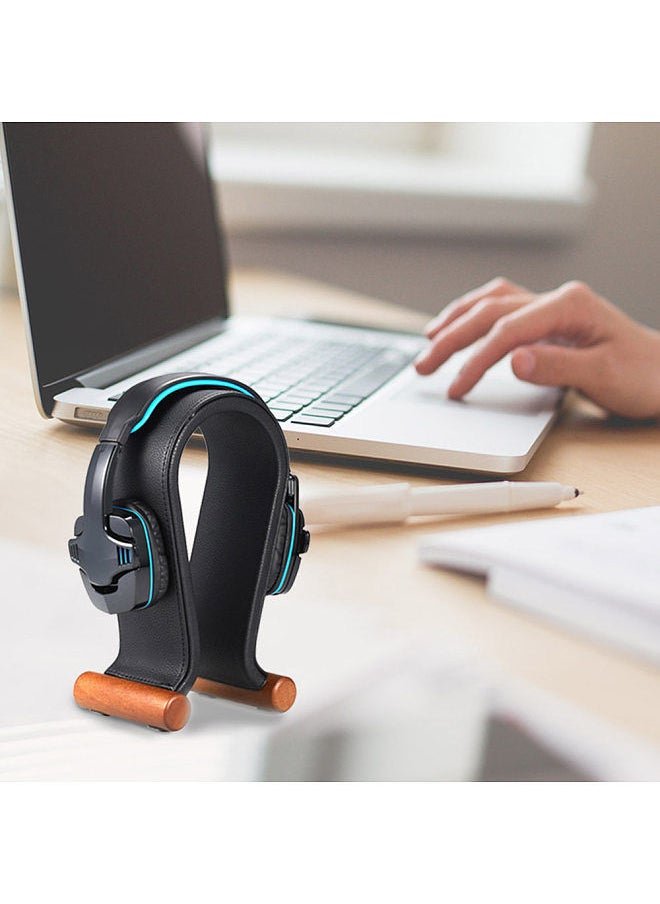 SAMDI - Leather Headphone Stand Universal Gaming Headset Holder Headphone Support - Image 1