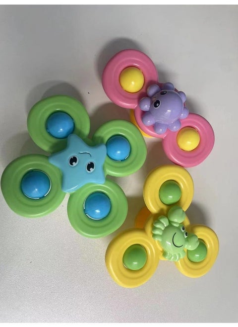 3 Pack Suction Cup Spinner Toy Random Color - B