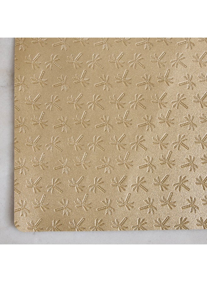 Home Box Palm Embossed Placemat - Gold - 30x45 cm - Image 3