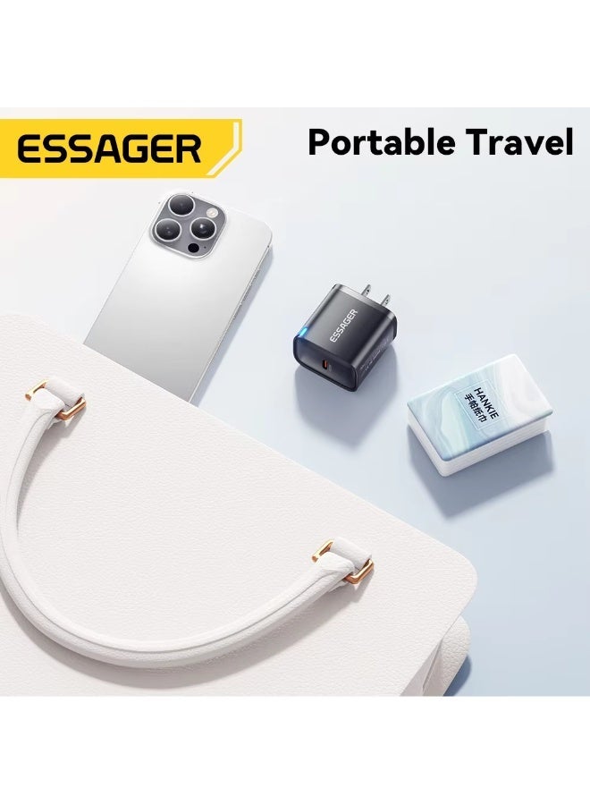 Essager Mini  UK 30W Type C Charger PD QC3.0 Fast Type C Charger For iPhone 16 15 14 13 Pro Samsung S25 Xiaomi iPad Travel Adapter - Image 4