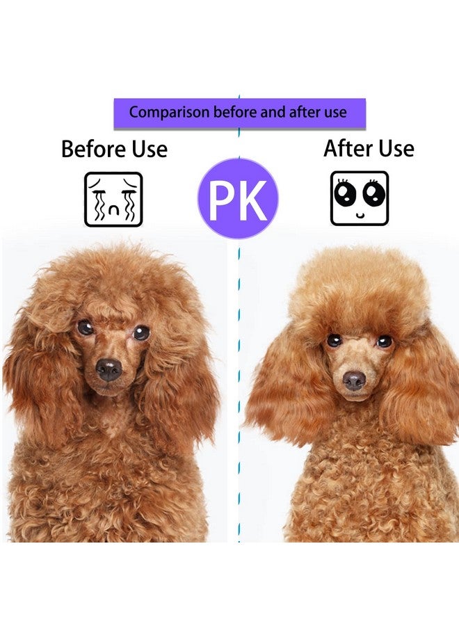 فرشاة العناية بالحيوانات الأليفة للقطط والكلاب، أداة تنظيف ذاتية لإزالة الشعر المتساقط وتدليك الشعر، لون بنفسجي - Image 5