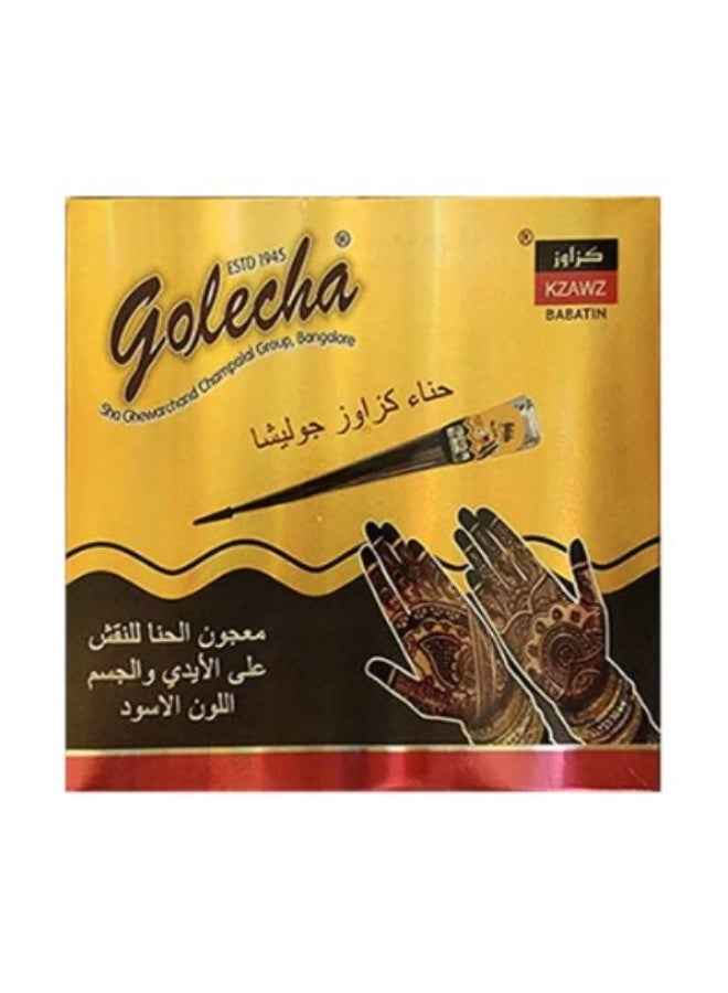 Golecha Cone Henna Box Natural Paste 12 Pieces Black