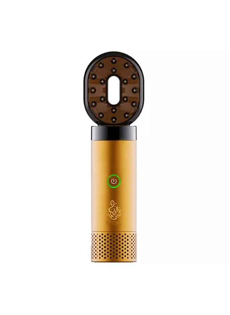 Yuwell - New Electric Aroma Diffuser Comb And Car Incense Burner 2 in 1 Rechargeable Portable USB Type C Environment Aromatizer Electric Bakhoor Burner With Comb Rose Gold - Image 1