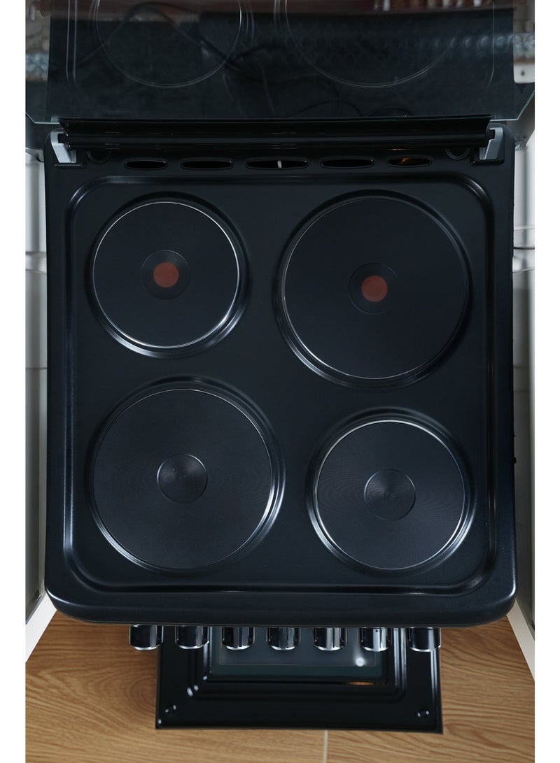 Starway 50x55cm 4 Burner Electric Cooking Range, Matt Black, Total Safety, Auto Burner, - Image 4