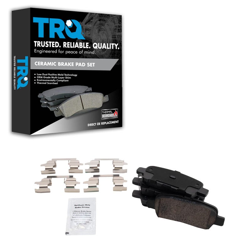 TRQ Rear Ceramic Disc Brake Pad Set for Infiniti Nissan Suzuki New