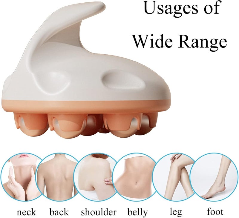 WMM Hand Held Massager Full Body Massage Tool with Roller Ball Massager Manual 360degreeroller for Muscle Back Neck Joint Foot Shoulder Leg Pain Relief with Portable Design1 Pack - Image 4
