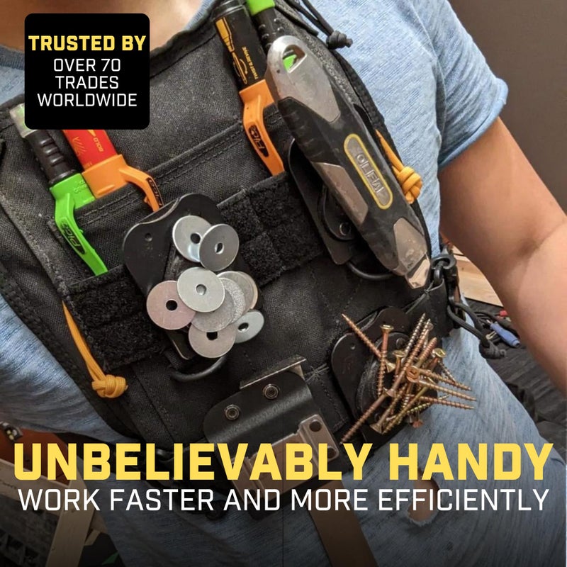 Holstery MagMaster Pro | Magnetic Tool and Hardware Holder - Strong Clip-On Belt Magnet Holster for Screws, Nails, Hammer, Sockets, Pliers, Screw Driver, Trowel, Drill Bit, Wrench, or Any Magnetic Tools - Image 3