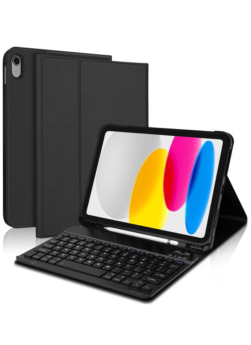 MIGOFAST Keyboard Case for iPad 10th Generation, 2022 iPad 10.9 inch Case with Magnetically Detachable Wireless Keyboard for iPad 10th Gen A2696 A2757 A2777  - Image 1