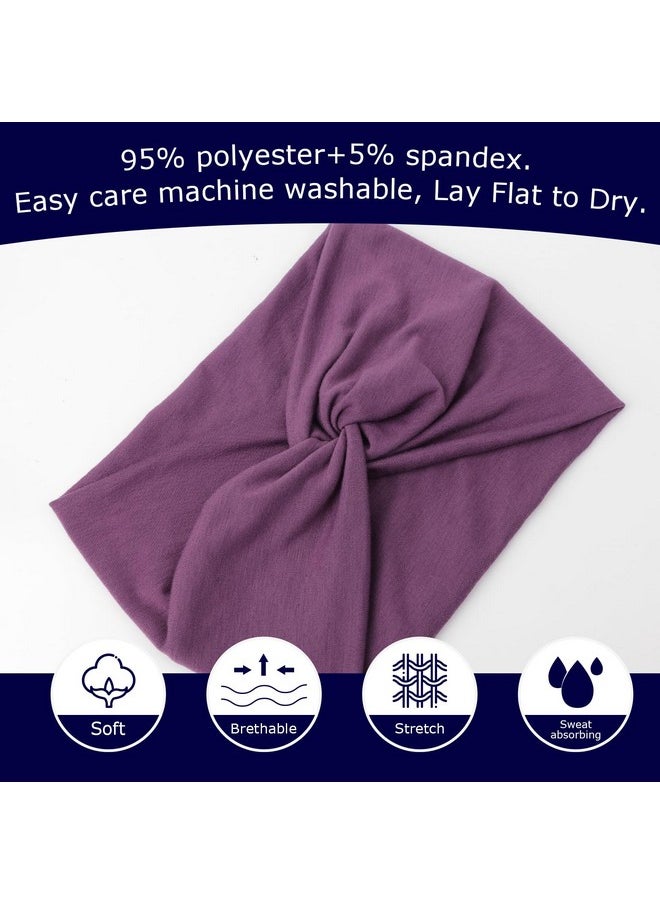 DRESHOW 4 Pack Turban Headbands For Women Wide Vintage Head Wraps Knotted Cute Hair Band Accessories  - Image 5