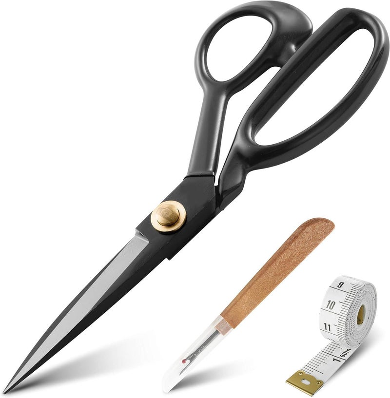 Gemsy Tailoring Scissors For Cloth Cutting With Big Seam Ripper Inch Measuring Tape Heavy Duty Fabric Scissors Multipurpose Sewing Scissors For Office Craft Ladies DIY - Image 1