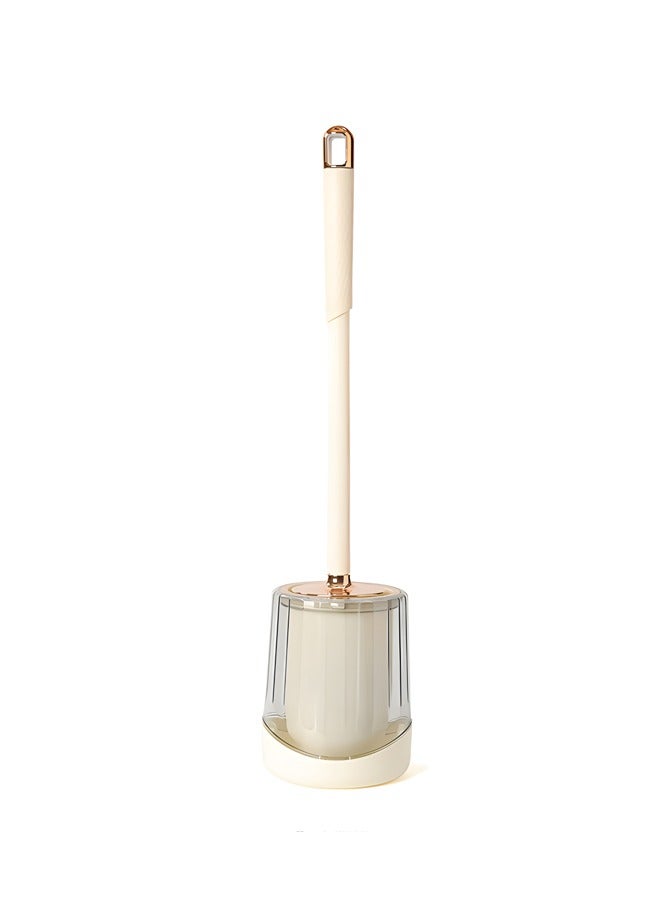 Toilet Brush And Stand Set, Toilet Scrubber Floor Standing, White - Image 1