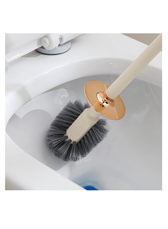 Toilet Brush And Stand Set, Toilet Scrubber Floor Standing, White - Image 3