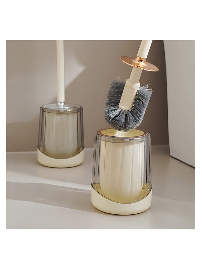 Toilet Brush And Stand Set, Toilet Scrubber Floor Standing, White - Image 4