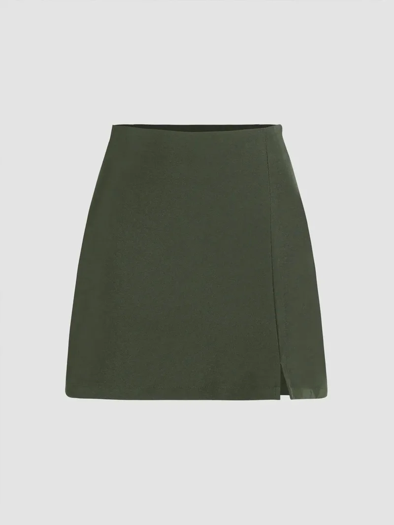 HICCUP High-Waist Side-Slit Skirt