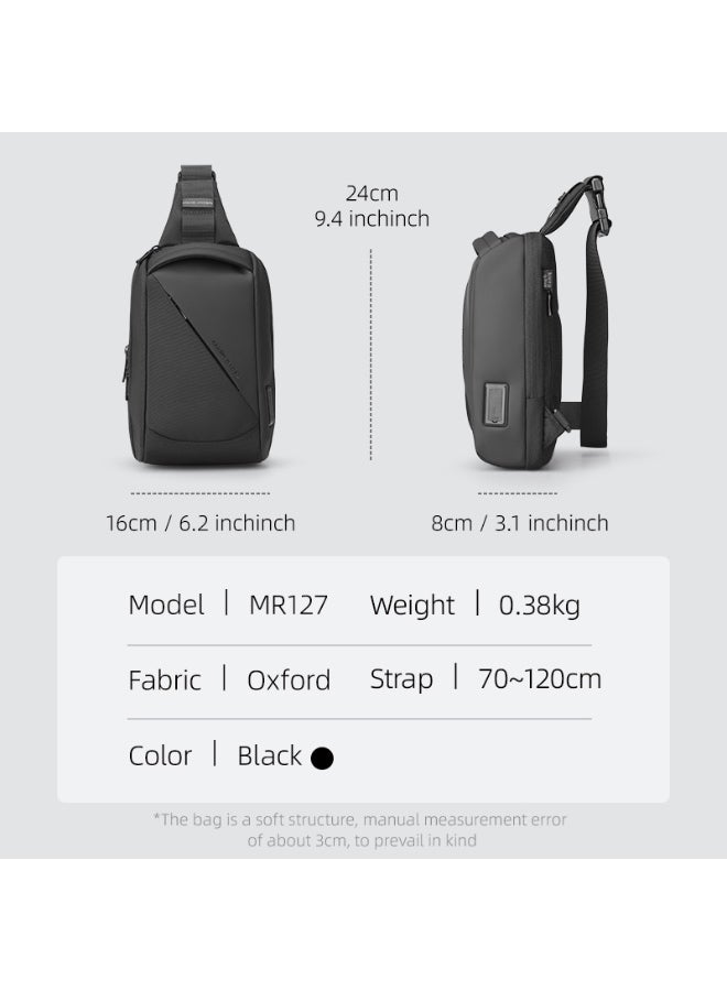 MARK RYDEN MR 127 Crossbody Bag,Light Line Series,USB Charging Port,RFID Protection, Waterproof Oxford Fabric, Lightweight 0.38kg - Image 3