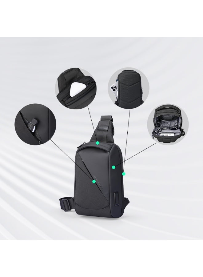 MARK RYDEN MR 127 Crossbody Bag,Light Line Series,USB Charging Port,RFID Protection, Waterproof Oxford Fabric, Lightweight 0.38kg - Image 4