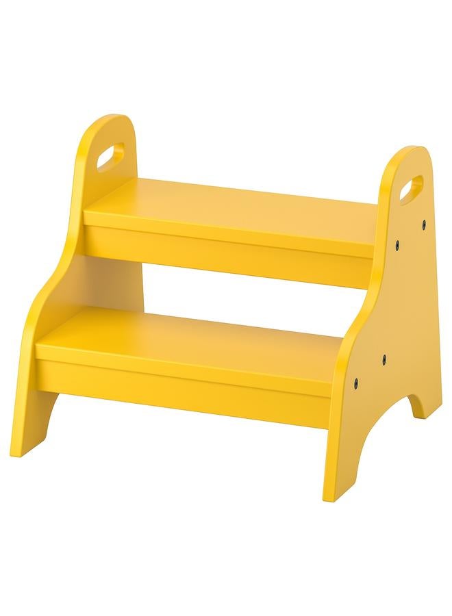 Zaboon Children's step stool, yellow, 40x38x33 cm - Image 1