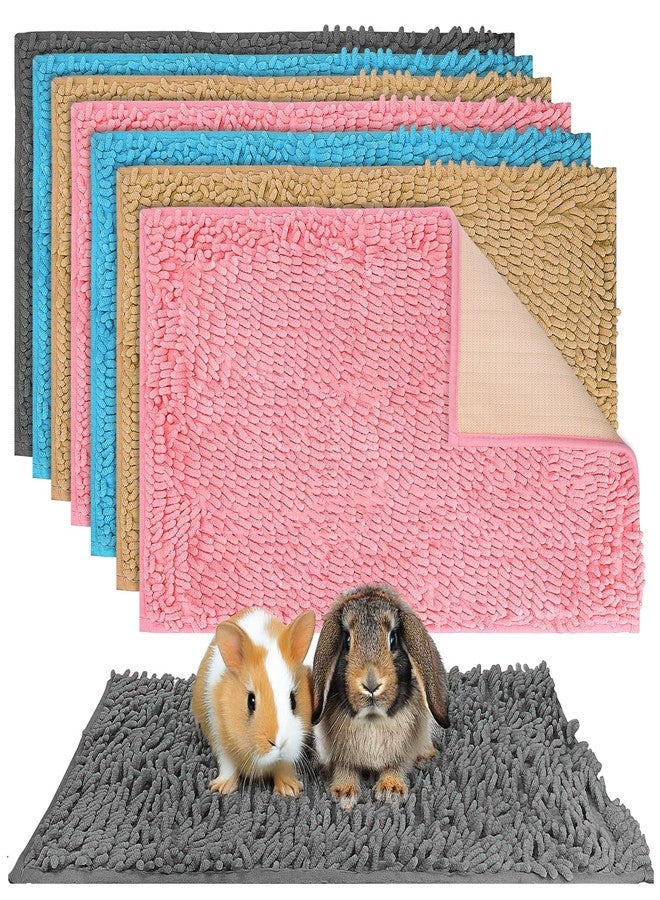 KisSealed 8 Pcs Guinea Pig Liner 16x12 Inch Small Rabbit Cage Liner,Washable Fleece Pet Pee Pads Reusable Bedding Training Mat for Small Animals, Bunny,Hamster(4 Colors) - Image 1