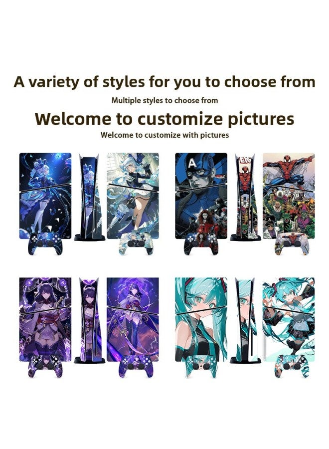 عام مناسبة لسوني PS5 لعبة وحدة التحكم ملصق نسخة محرك الأقراص الضوئية طبقة رقيقة واقية فيلم ملصق Marvel Jiaoyin Genshin Impact Xiaoxin-اللون: PS5SlimDiscQT-12017 - Image 4