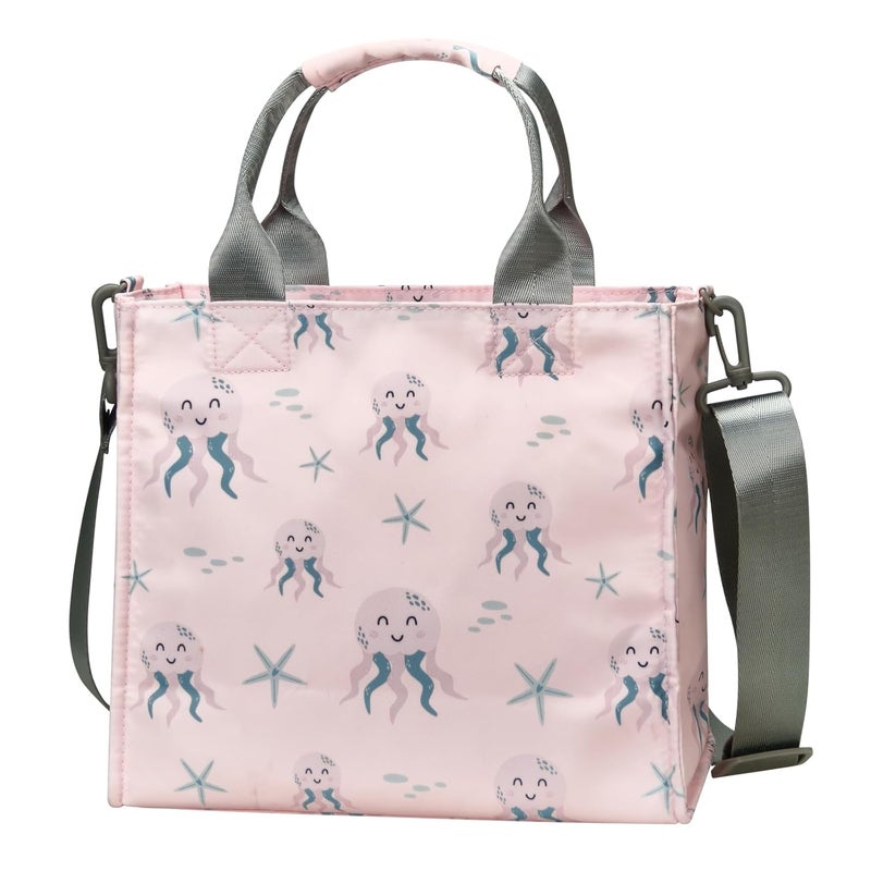 PHEBEN Store Small Diaper Bag Tote Waterproof Travel Mini Diaper Bag Multi-Function Baby Handbag Crossbody Purse(Pink Octopus) - Image 1