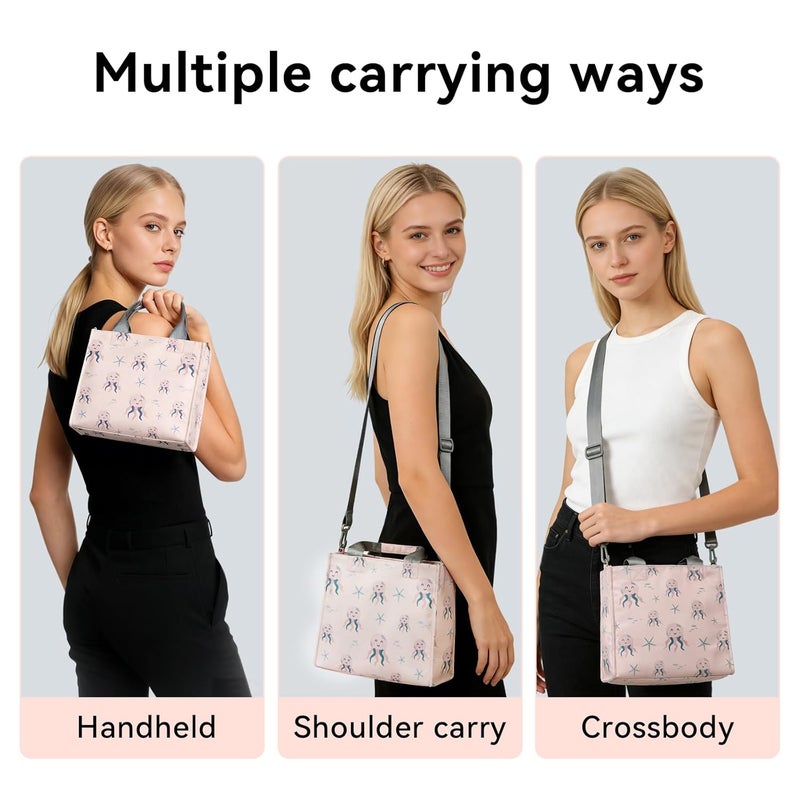 PHEBEN Store Small Diaper Bag Tote Waterproof Travel Mini Diaper Bag Multi-Function Baby Handbag Crossbody Purse(Pink Octopus) - Image 5