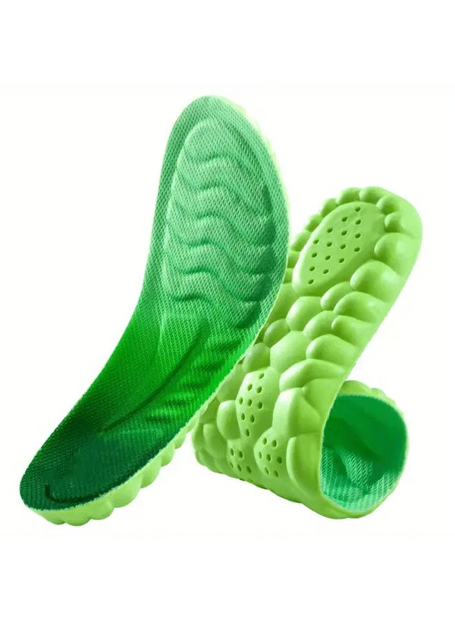 Green Orthopedic Insoles 3 Pairs Arch Support Shock Absorption Breathable Design Soft PU Men Women - Image 5