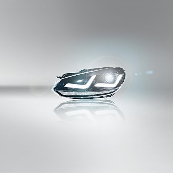 أوسرام مصباح أمامي Ledhl102Bk زينون محدث لسيارة جولف 6 الإصدار الأسود من ليدريفينج زينارك، بما في ذلك ضوء التشغيل النهاري LED، 12 فولت، صندوق كرتوني لسيارة ركاب، وحدتان - Image 5