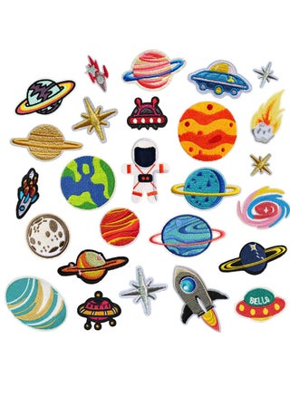 Embroidery Patches Outer Space Planet Universe Theme Pattern DIY Iron on Sewing Patch Set Cloth Clothing Accessories Suitable for Backpacks Jackets Hats Jeans Etc (26 Pcs) - pzsku/Z2C8262E2ED9056B4DECDZ/45/_/1700126288/37adf07f-e074-4422-898d-4b9721c81847