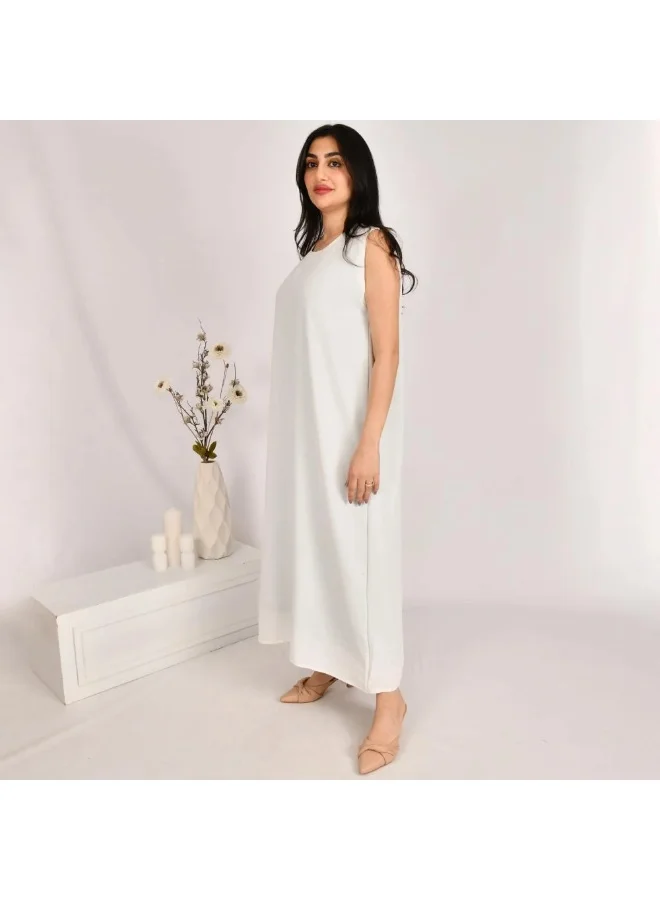 lamha abaya White dress