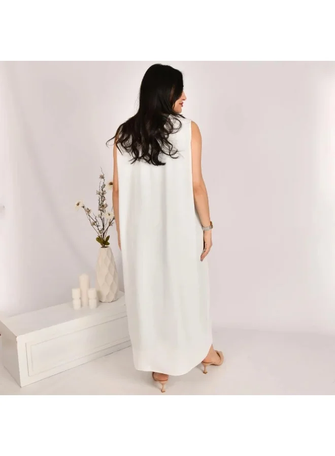 lamha abaya White dress