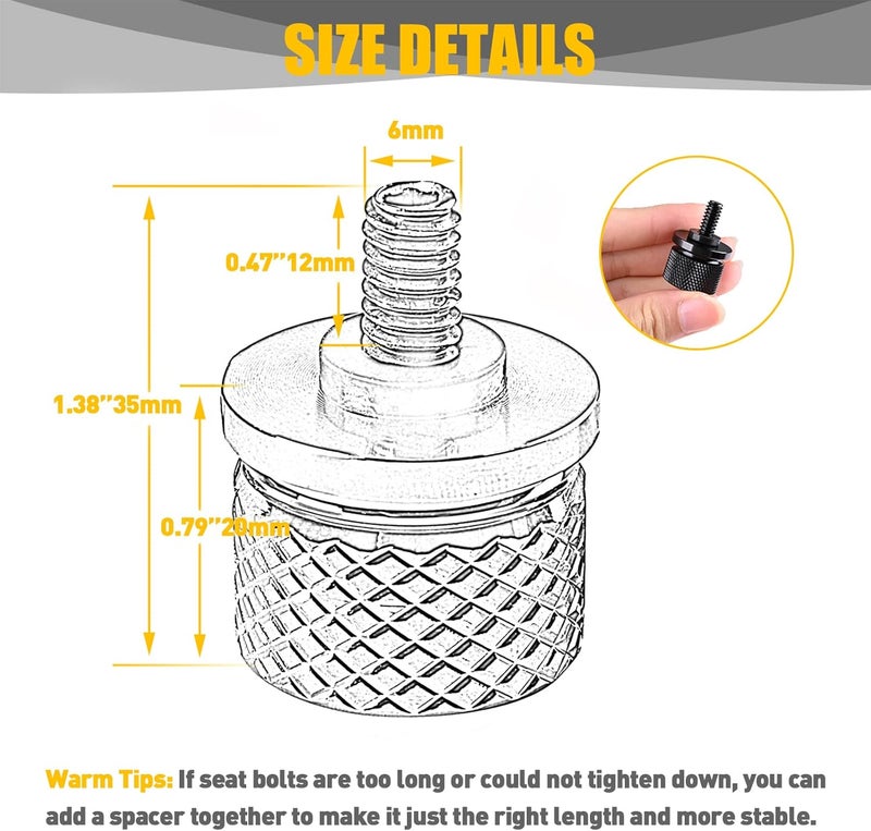 Sresk Rear Seat Bolt for Harley Motorcycles - Image 2